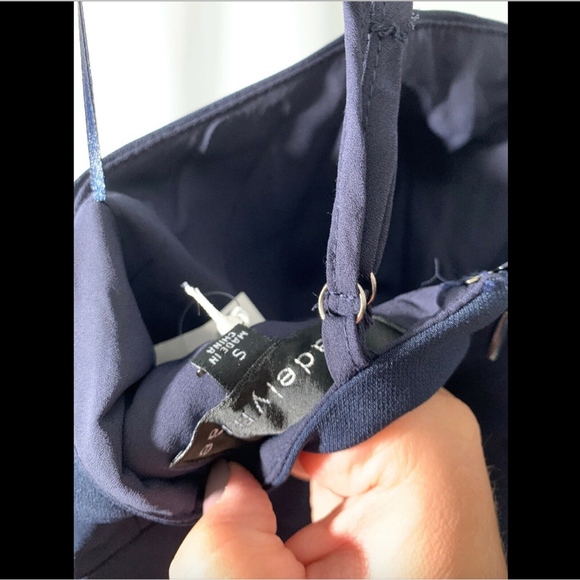 NWT Adelyn Rae Flutter Neck Jumpsuit in Navy Blue - Picture 7 of 8